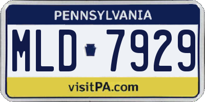 PA license plate MLD7929