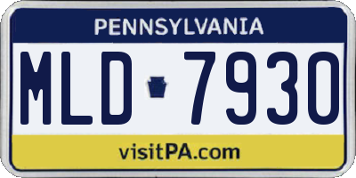 PA license plate MLD7930