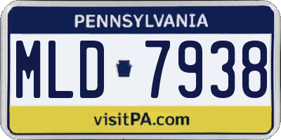 PA license plate MLD7938