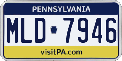 PA license plate MLD7946