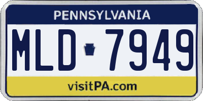 PA license plate MLD7949