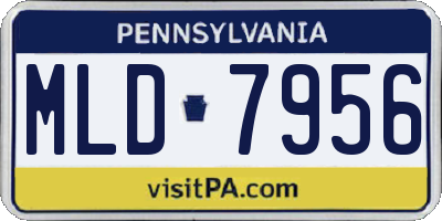 PA license plate MLD7956