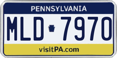 PA license plate MLD7970