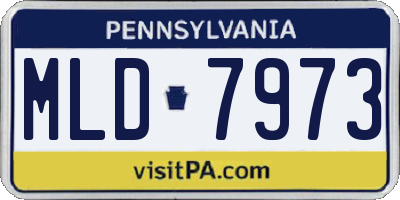 PA license plate MLD7973