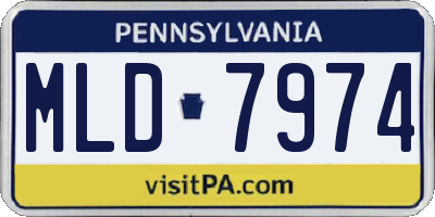 PA license plate MLD7974