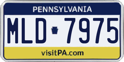 PA license plate MLD7975
