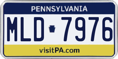 PA license plate MLD7976
