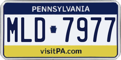 PA license plate MLD7977