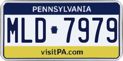 PA license plate MLD7979