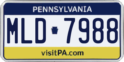 PA license plate MLD7988
