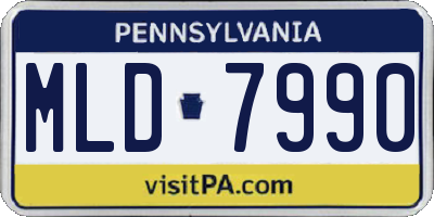 PA license plate MLD7990