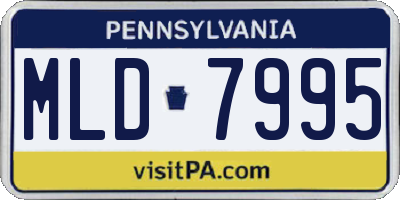 PA license plate MLD7995