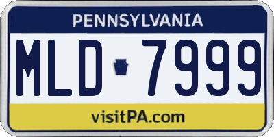 PA license plate MLD7999