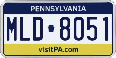 PA license plate MLD8051
