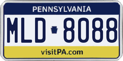 PA license plate MLD8088
