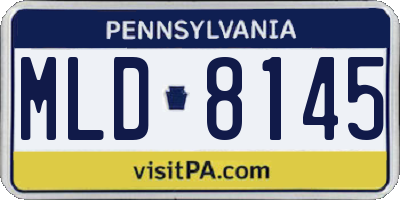 PA license plate MLD8145