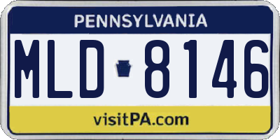PA license plate MLD8146
