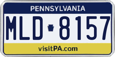 PA license plate MLD8157