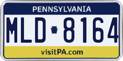 PA license plate MLD8164