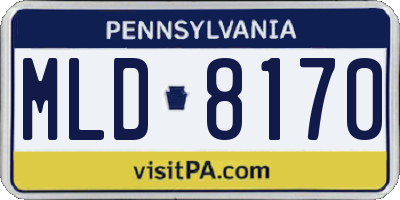 PA license plate MLD8170