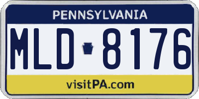 PA license plate MLD8176