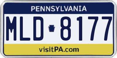 PA license plate MLD8177