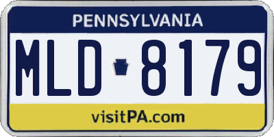PA license plate MLD8179