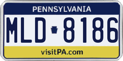 PA license plate MLD8186