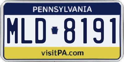 PA license plate MLD8191