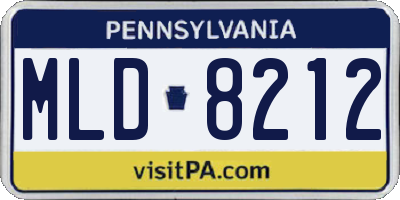 PA license plate MLD8212