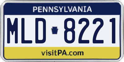 PA license plate MLD8221