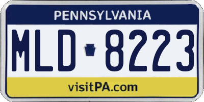 PA license plate MLD8223