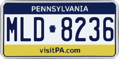 PA license plate MLD8236