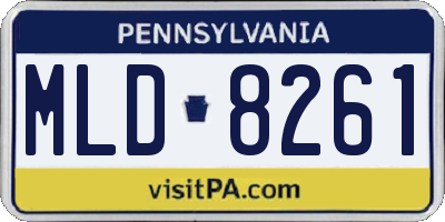 PA license plate MLD8261