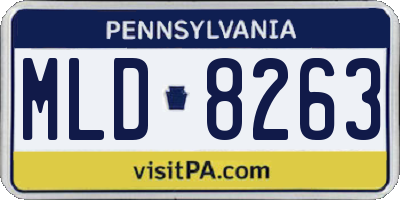 PA license plate MLD8263