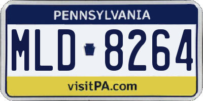 PA license plate MLD8264