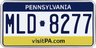 PA license plate MLD8277