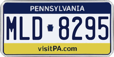 PA license plate MLD8295