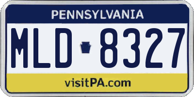 PA license plate MLD8327