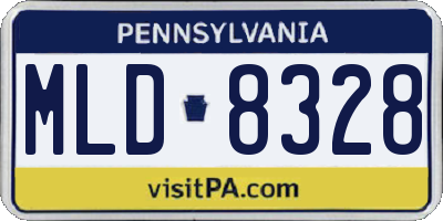 PA license plate MLD8328