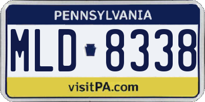 PA license plate MLD8338