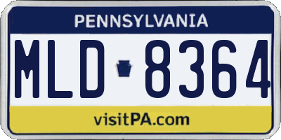 PA license plate MLD8364
