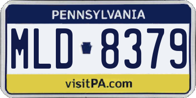 PA license plate MLD8379