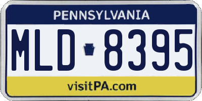 PA license plate MLD8395