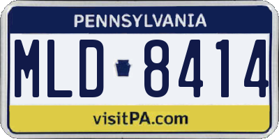 PA license plate MLD8414