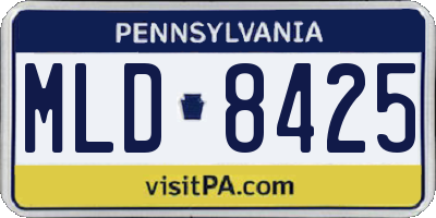PA license plate MLD8425