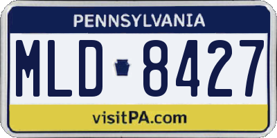 PA license plate MLD8427