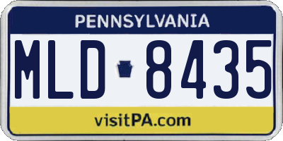 PA license plate MLD8435