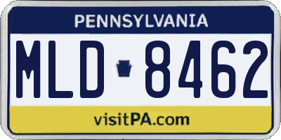PA license plate MLD8462