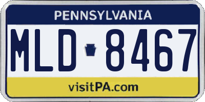 PA license plate MLD8467